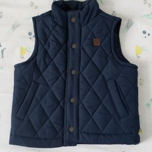 Janie & jack quilted navy classic vest